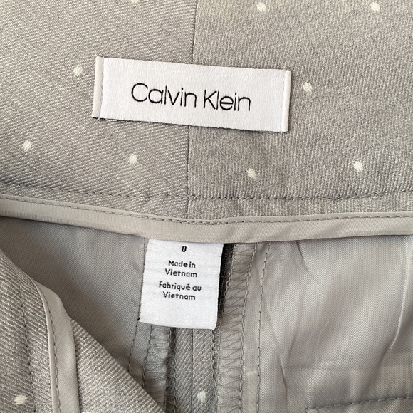 Calvin Klein gray polka dot pants - Picture 2 of 4